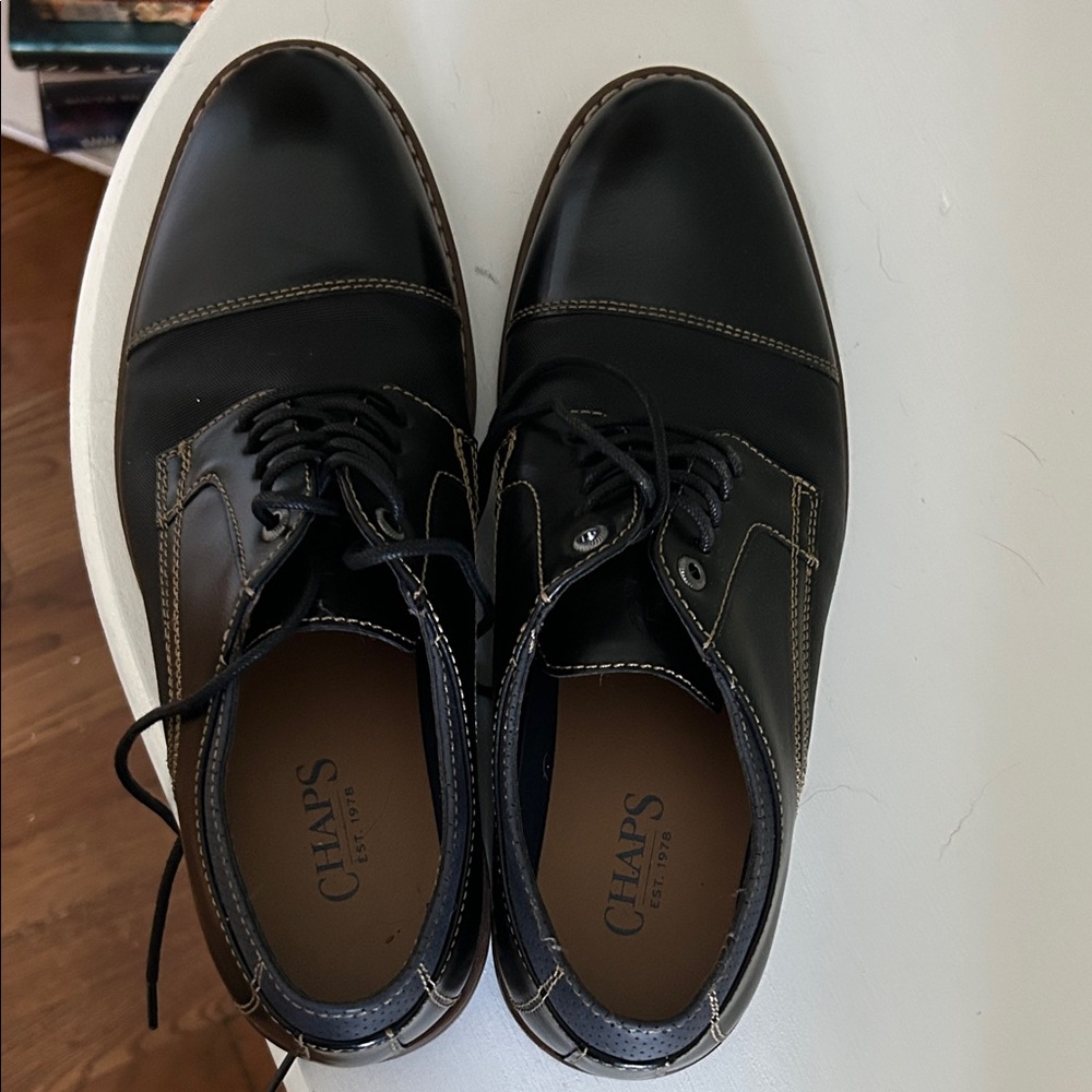 Chaps Men's Black Derby Shoes